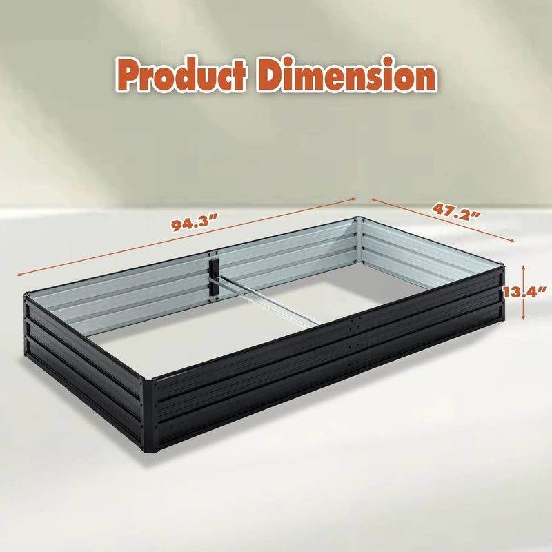 Galvanized Raised Garden Beds Outdoor 8×4×1 ft Planter by HouseOfZazla