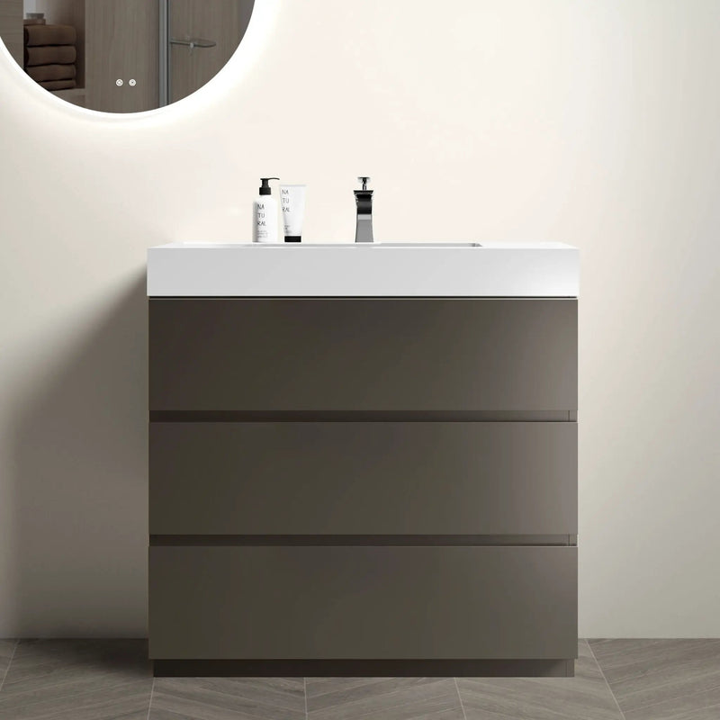 Alice - Bathroom Vanity With Sink, Large Storage Freestanding Bathroom Vanity For Modern Bathroom, One-Piece Sink Basin Without Drain And Faucet by Unique Piece Furniture
