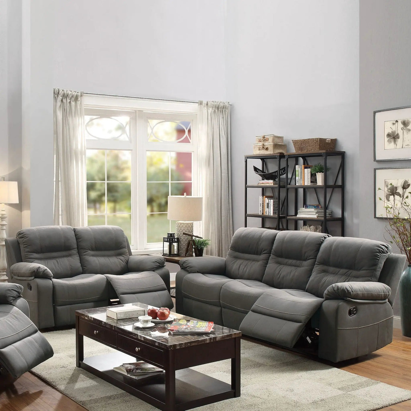 Modern Style Living Room Set With Pillow Arms by HouseOfZazla