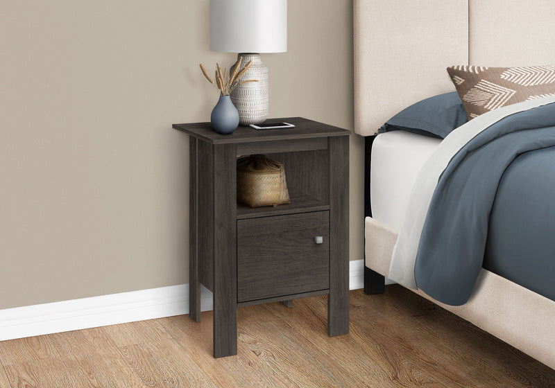 Oak Accent Nightstand Side Table with Storage - Oak, photo 3 of 4