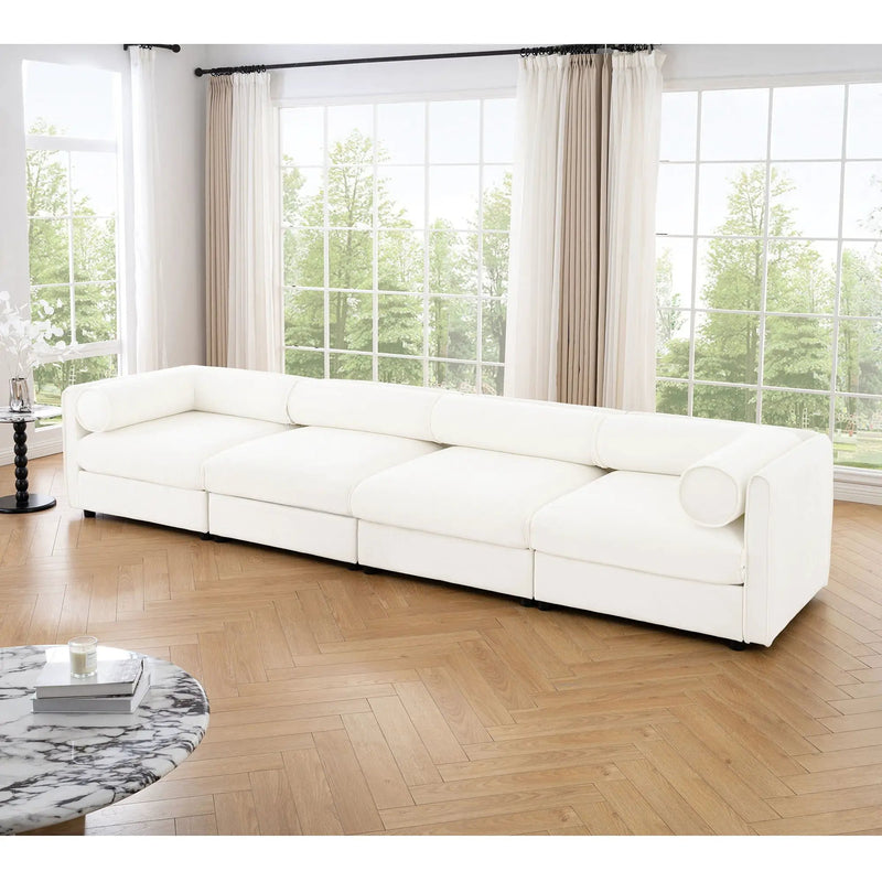 Stylish Sofa With Storage Seat And Cylindrical Backrest by Unique Piece Furniture