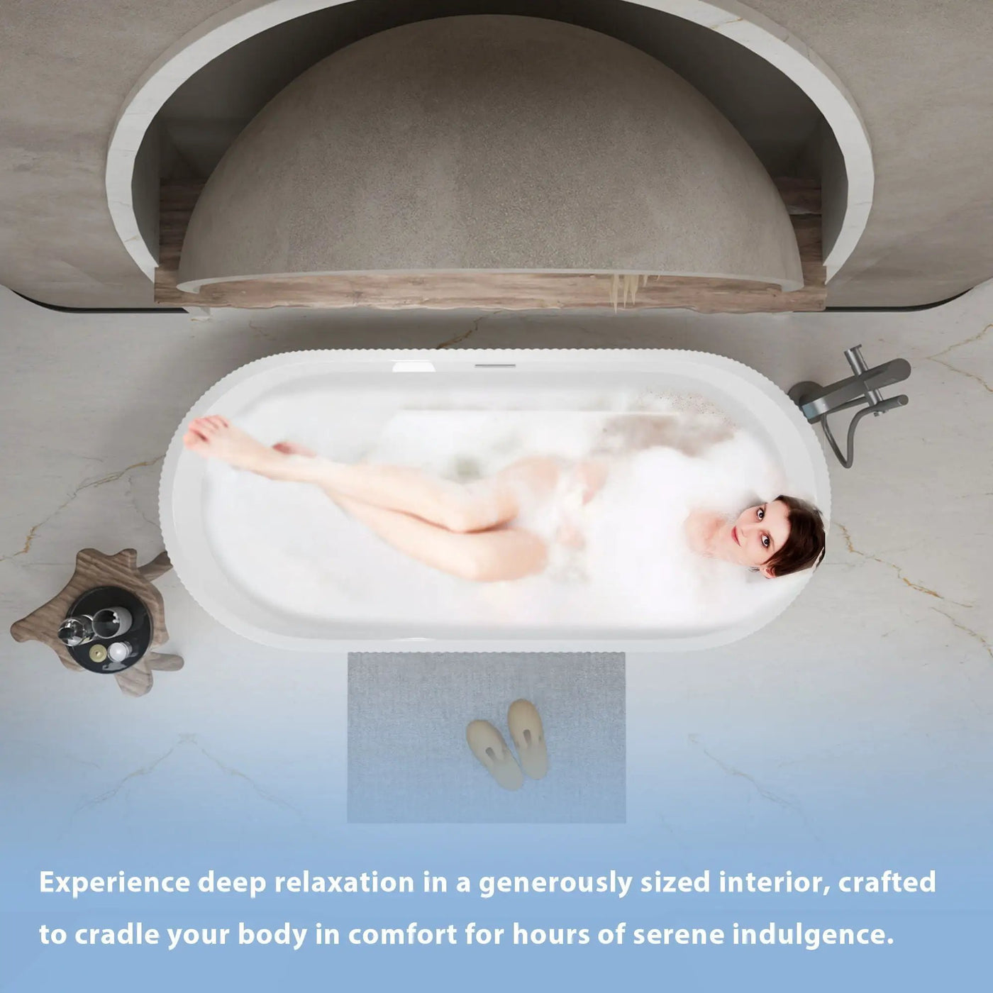 Linear Freestanding Soaker Tub by HouseOfZazla