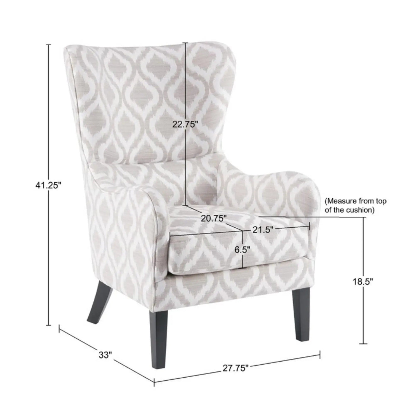 Arianna Swoop Wing Chair by HouseOfZazla