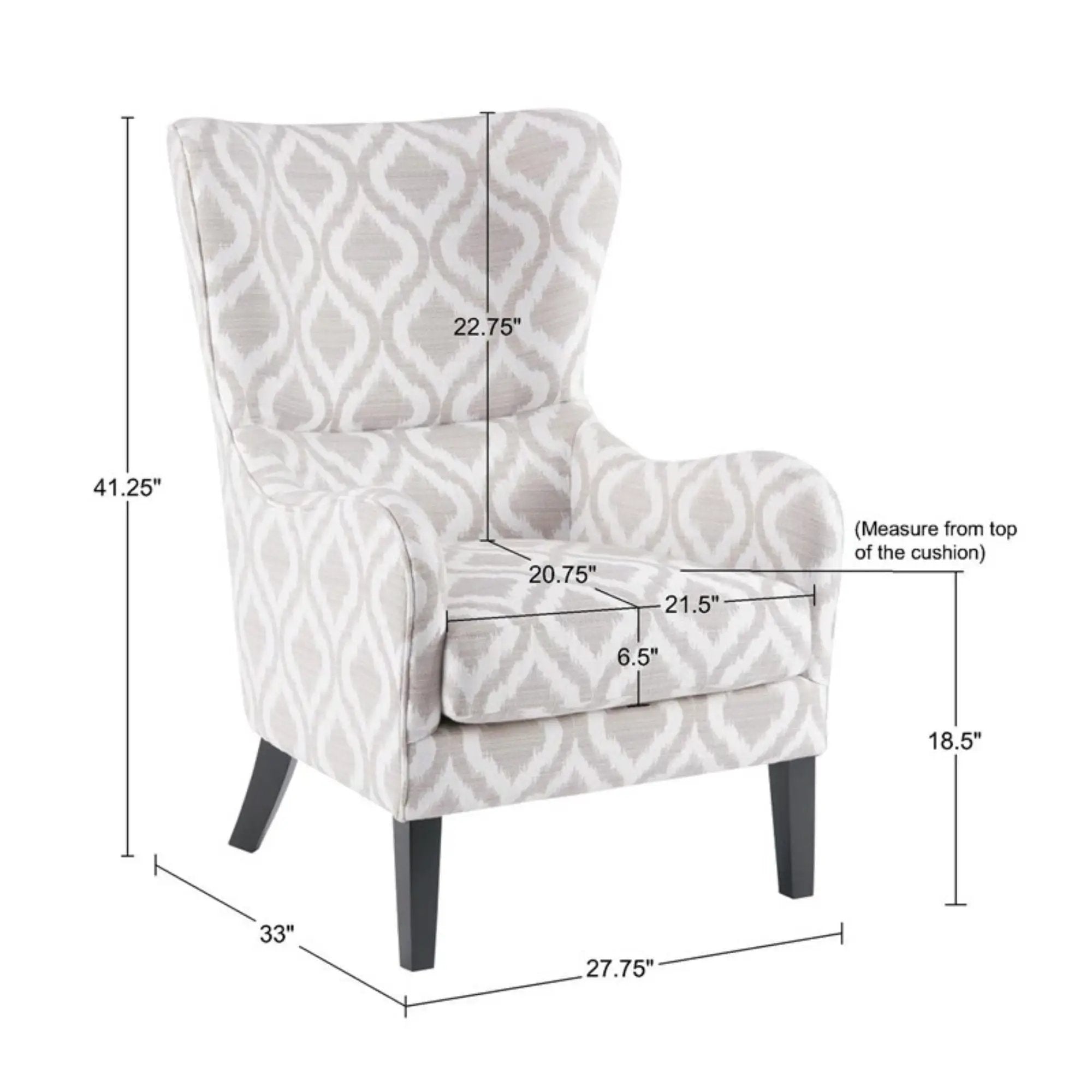 Arianna - Swoop Wing Chair by Unique Piece Furniture