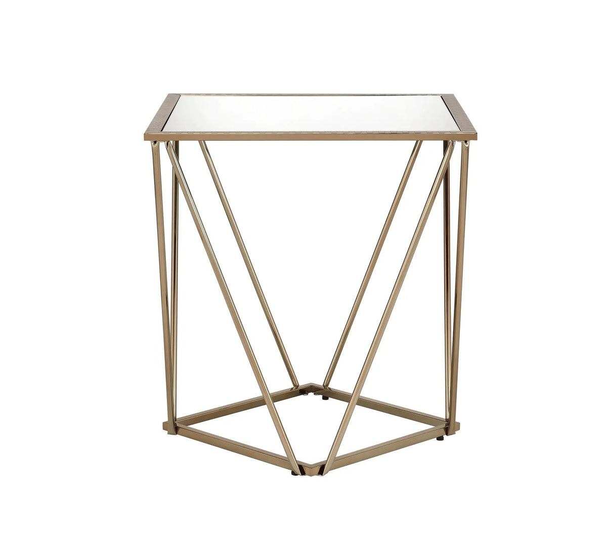 Fogya Mirrored & Champagne Table by HouseOfZazla