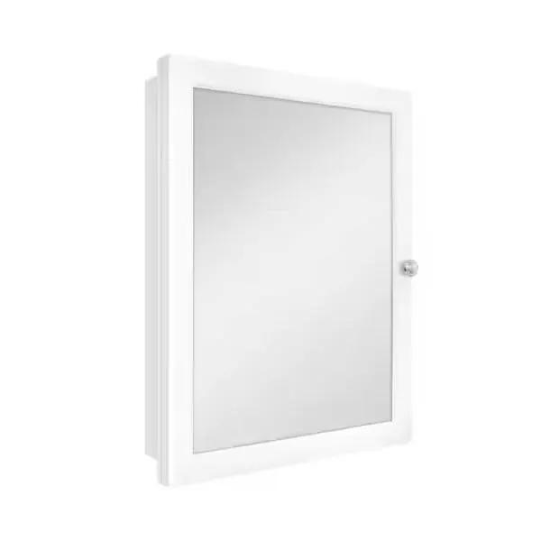 Open Box Glacier Bay 20 in. W x 26 in. HRectangular Framed Recessed or Surface-Mount Bathroom Medicine Cabinet with Mirror, White by Selzalot