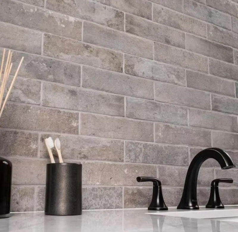 Open Box MSI Capella Taupe Brick 2 in. x 10 in. Matte Porcelain Floor and Wall Tile (5.15 sq. ft. /Case) by Selzalot