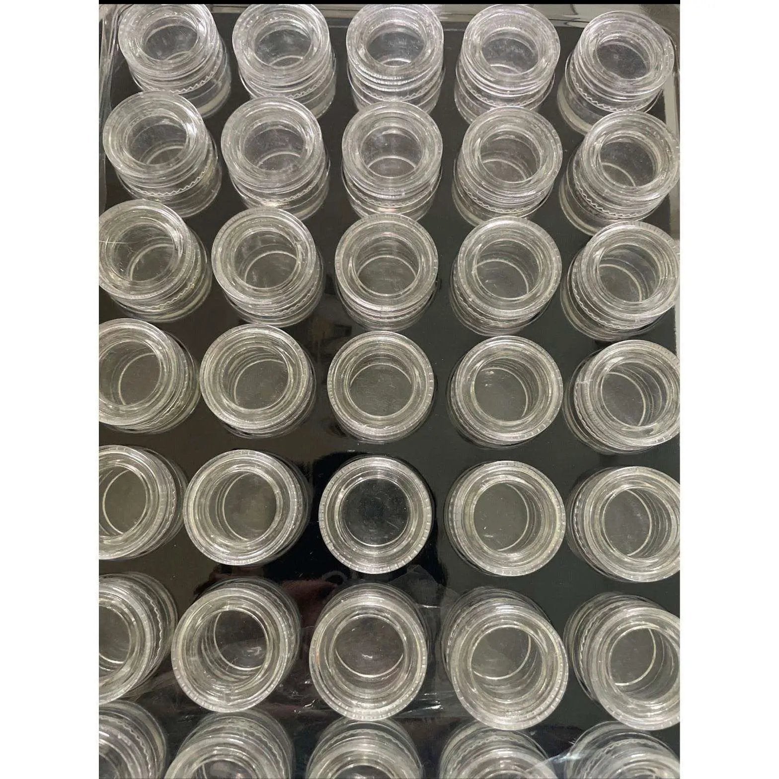 5mL Clear Glass Jar Concentrate Container Screw Top Lid Cosmetic Make Up Oil Wax by Selzalot