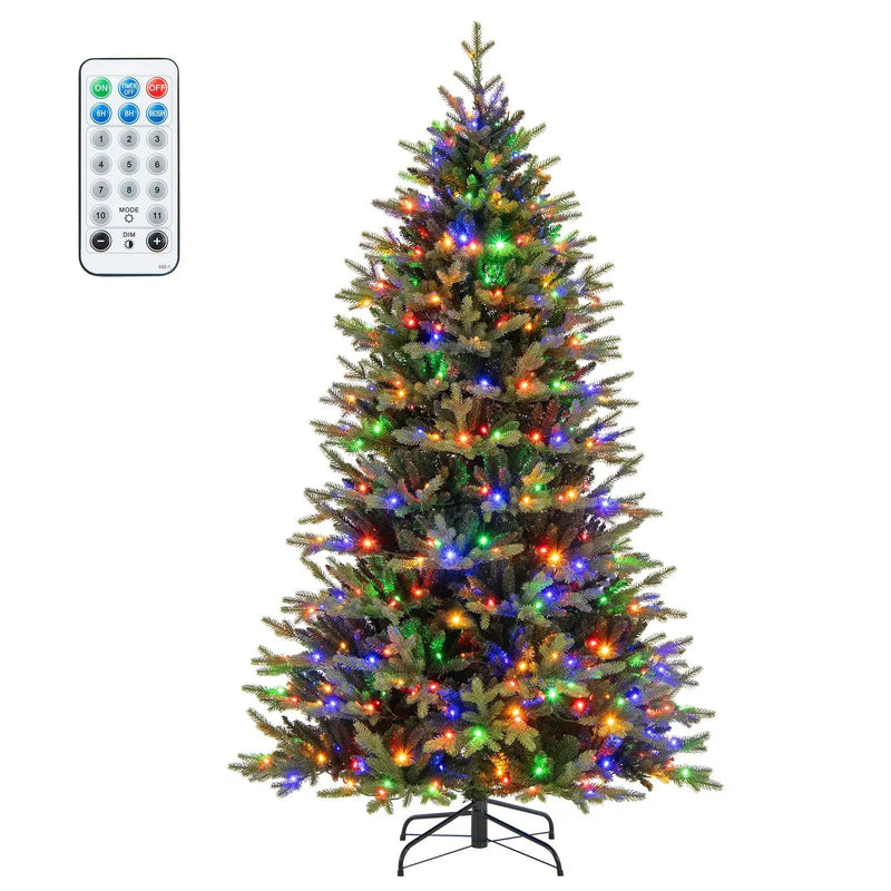 5 Feet Artificial Xmas Tree Hinged with 11 Lighting Modes and Remote Control by DirectDeals