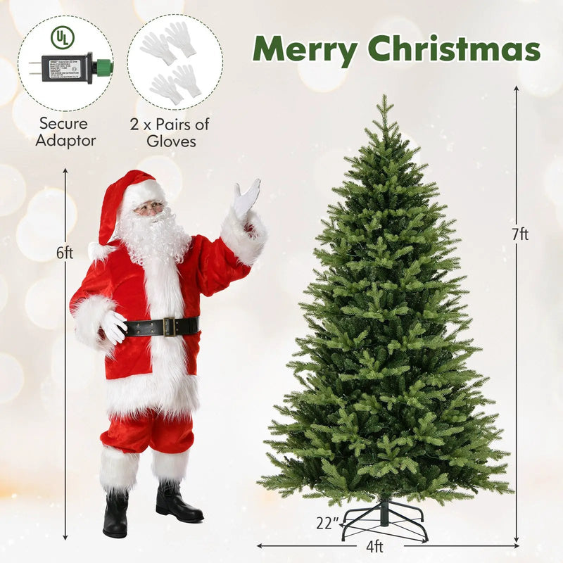5 Feet Artificial Xmas Tree Hinged with 11 Lighting Modes and Remote Control by DirectDeals