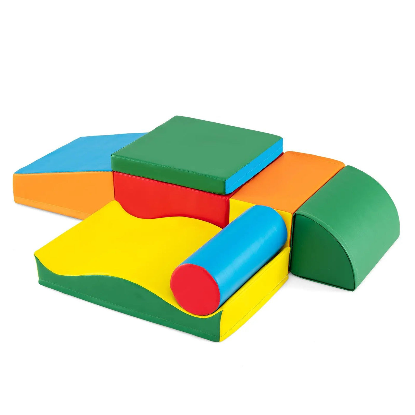7 Pieces Toddlers Climbing Toys with EPE Foam and Removable PU Leather by DirectDeals