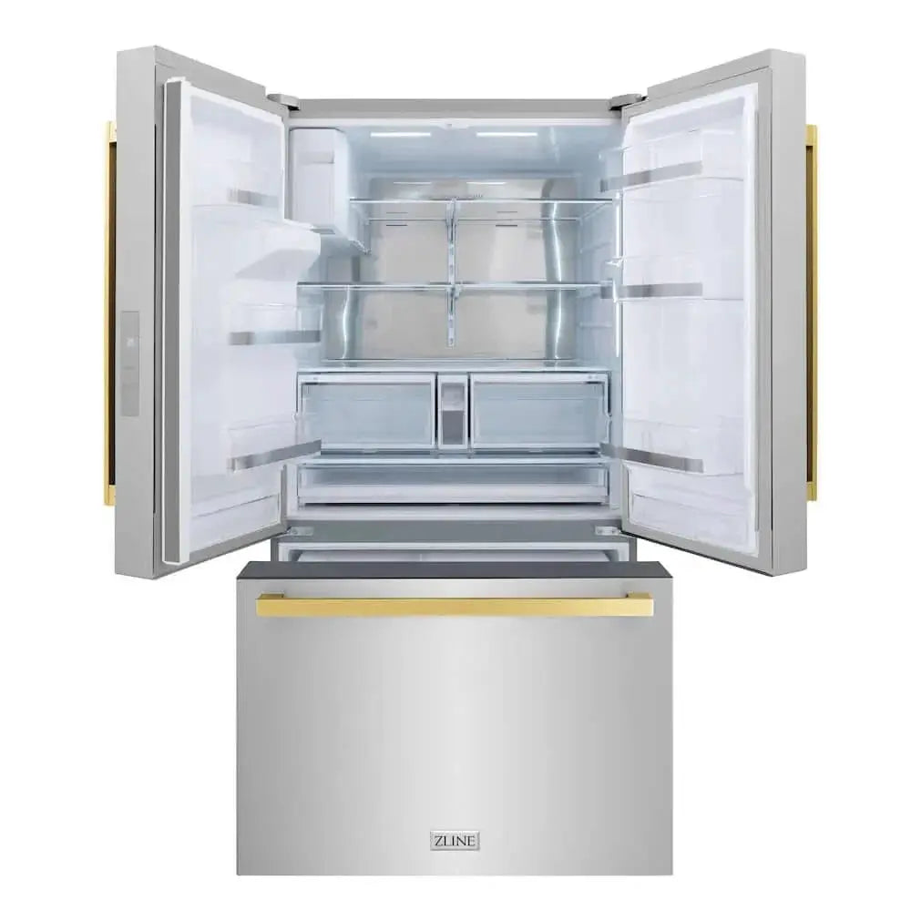 ZLINE 36" Refrigerator, Water, Ice Dispenser, Fingerprint Resistant, RSMZ-W-36-FG by Farmhouse Kitchen and Bath