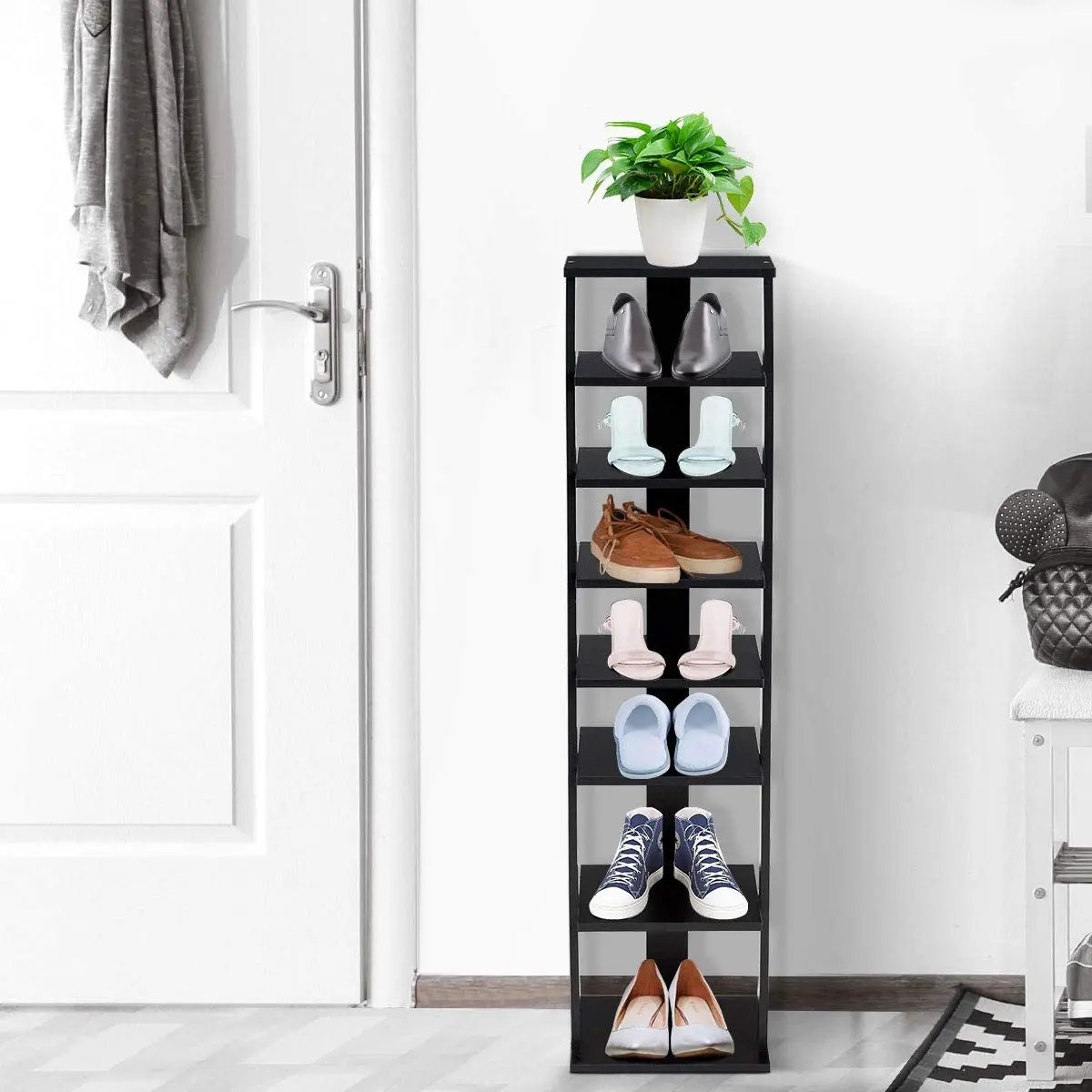 7-Tier Shoe Rack Practical Free Standing Shelves Storage Shelves by DirectDeals
