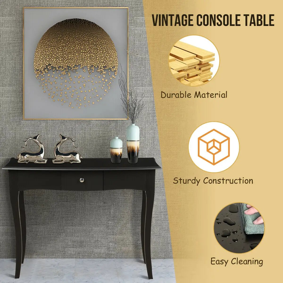 Modern Multifunctional Console Table with Storage Drawer by DirectDeals