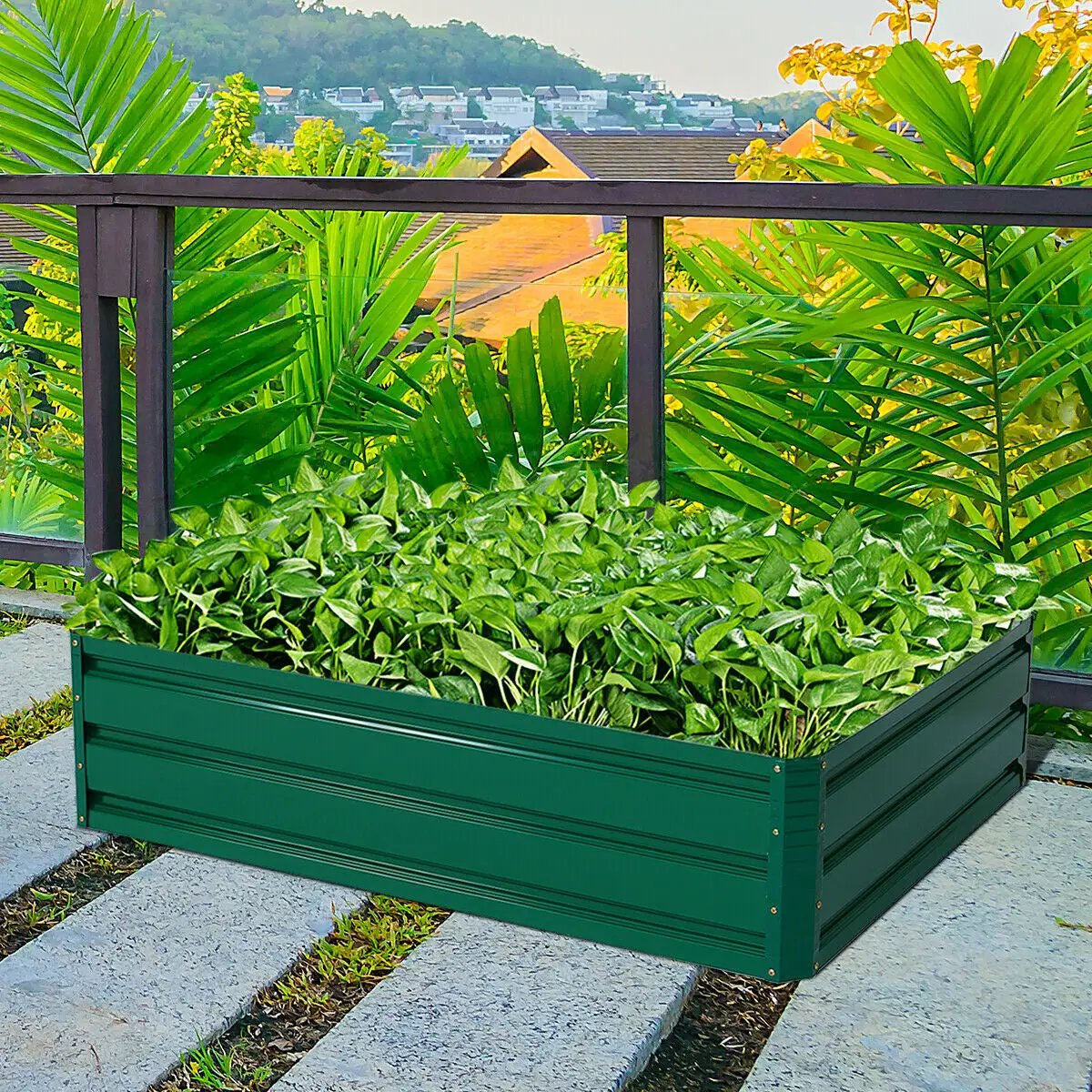 Raised Garden Bed 40x32 Inch Steel Planter Box by DirectDeals