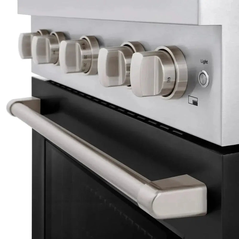 ZLINE 30"Paramount Dual Fuel Range Stainless Steel, Black Matte, SDR-BLM-30 by Farmhouse Kitchen and Bath