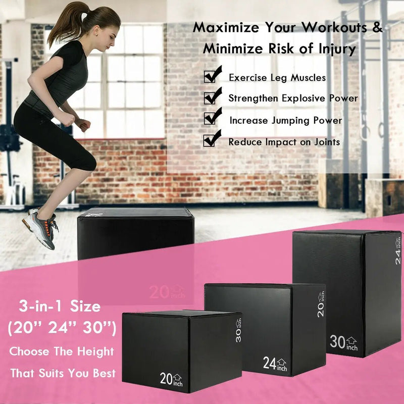 3-in-1 Foam Jumping Box for Jump Training by DirectDeals