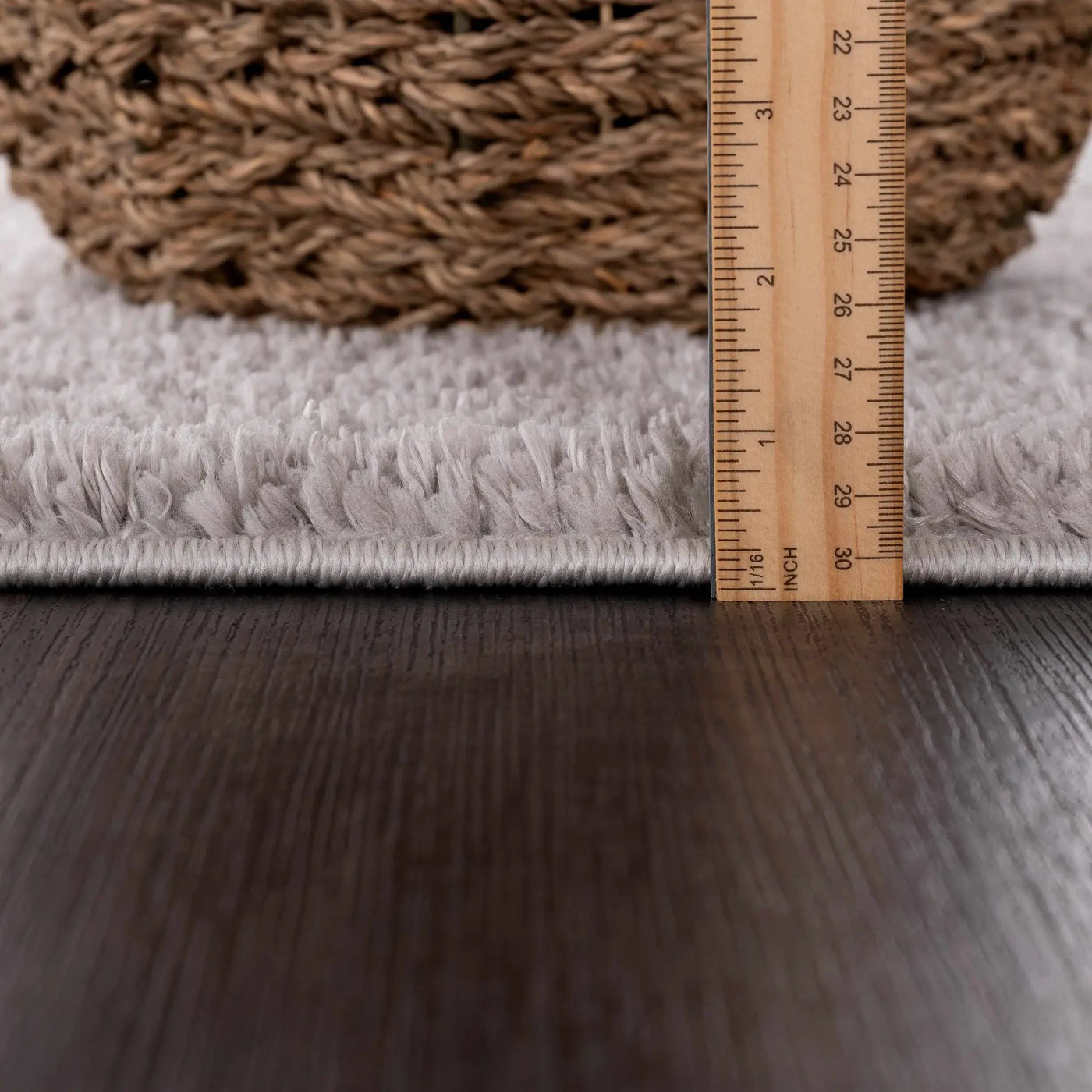 Judy Solid Gray Washable Shag Rug - Clearance by Boutique Rugs