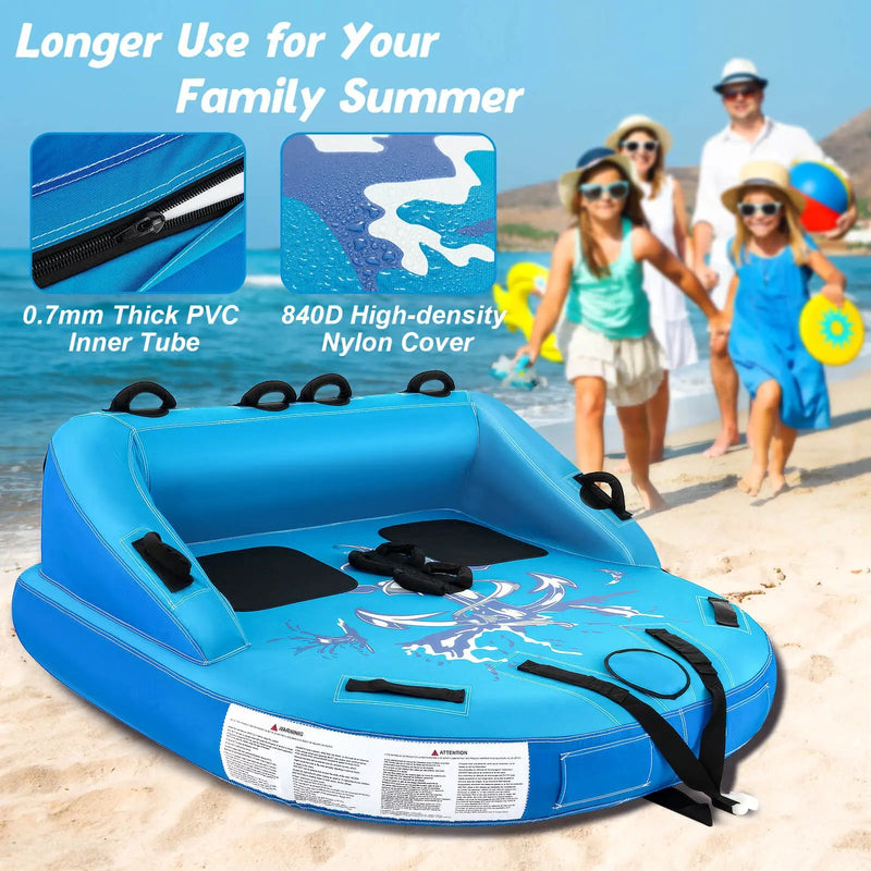 2 Person Water Sport Inflatable Towable Tubes for Boating by DirectDeals