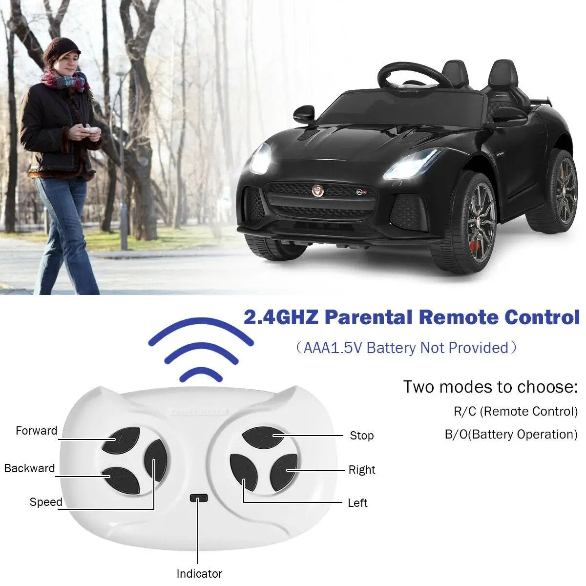 12V Jaguar F-Type SVR Licensed Kids Ride On Car by DirectDeals