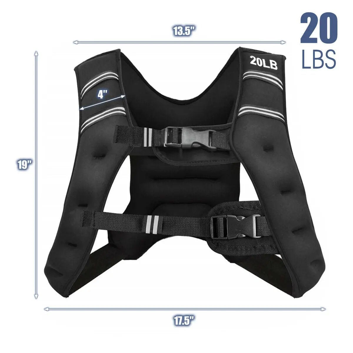 Training Weight Vest Workout Equipment with Adjustable Buckles and Mesh Bag by DirectDeals