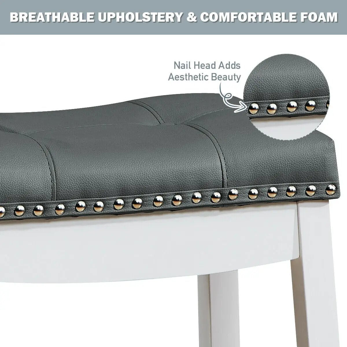 Set of 2 24-Inch Height Backless Counter Stool with Footrest by DirectDeals