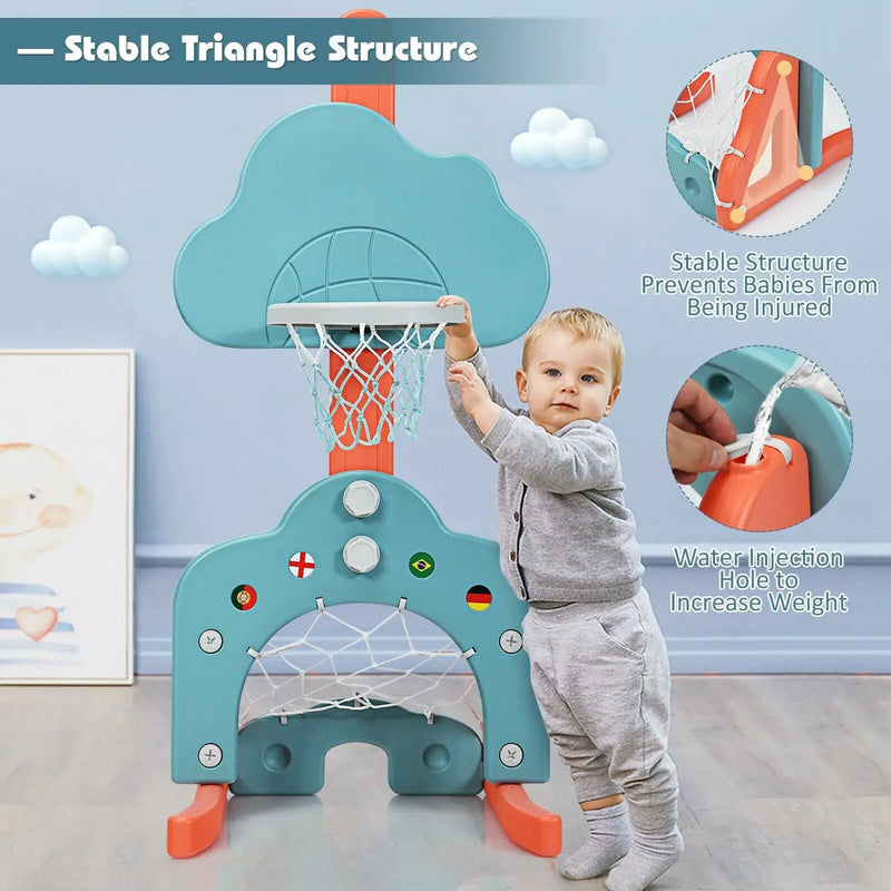 3-in-1 Kids Basketball Hoop Set with Balls by DirectDeals
