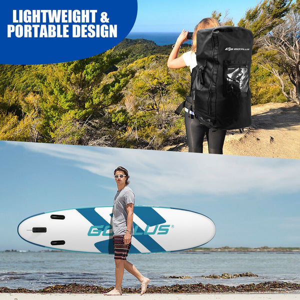 10 Feet Inflatable Stand Up Paddle Board 6 Inch Thick with Accessory Pack, photo 2 of 8