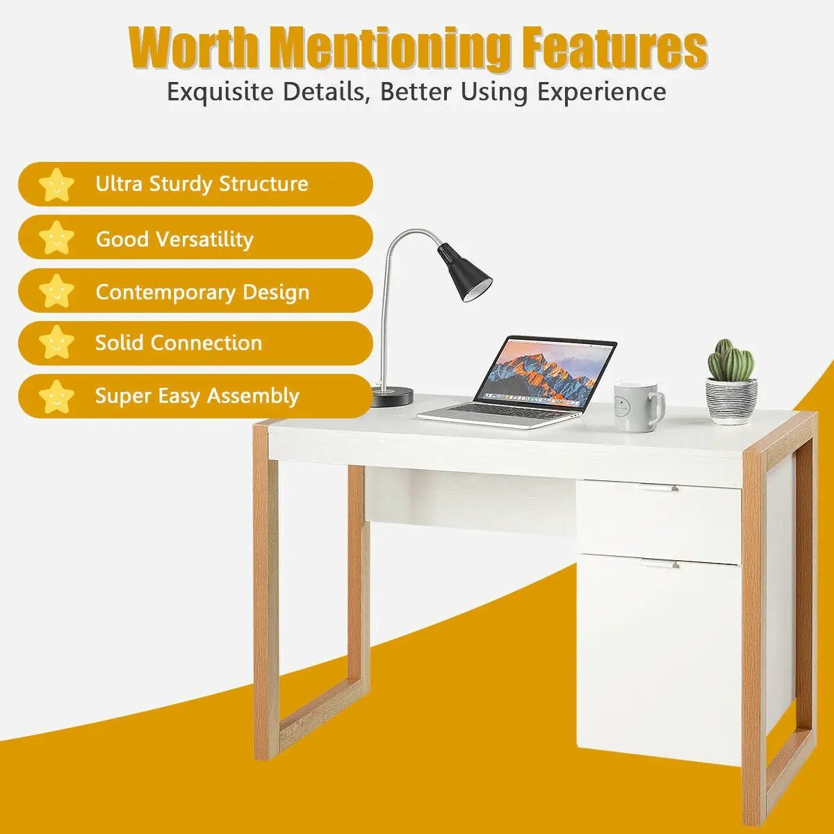 Modern Computer Desk by DirectDeals