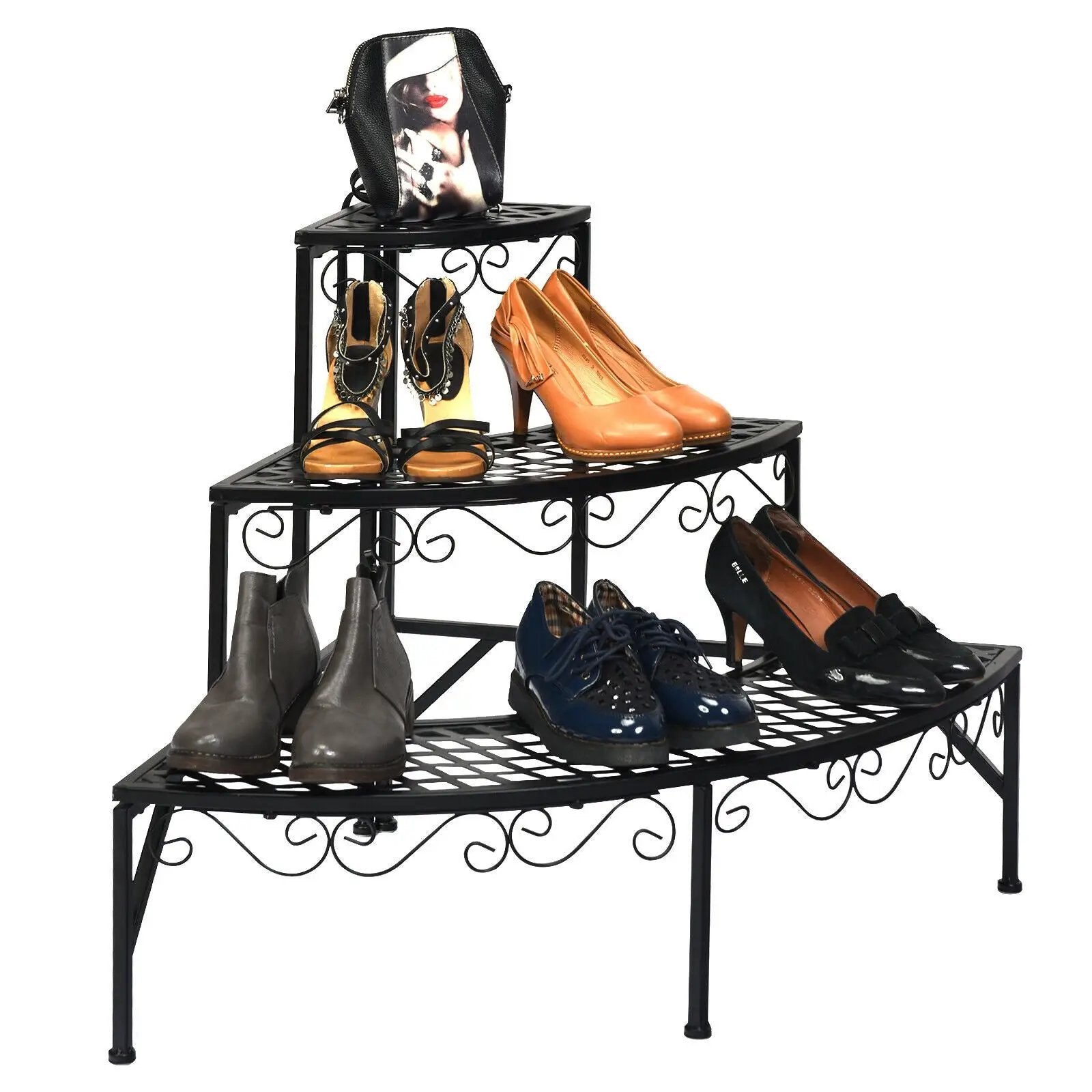 3 Tier Metal Corner Plant Display Rack by DirectDeals