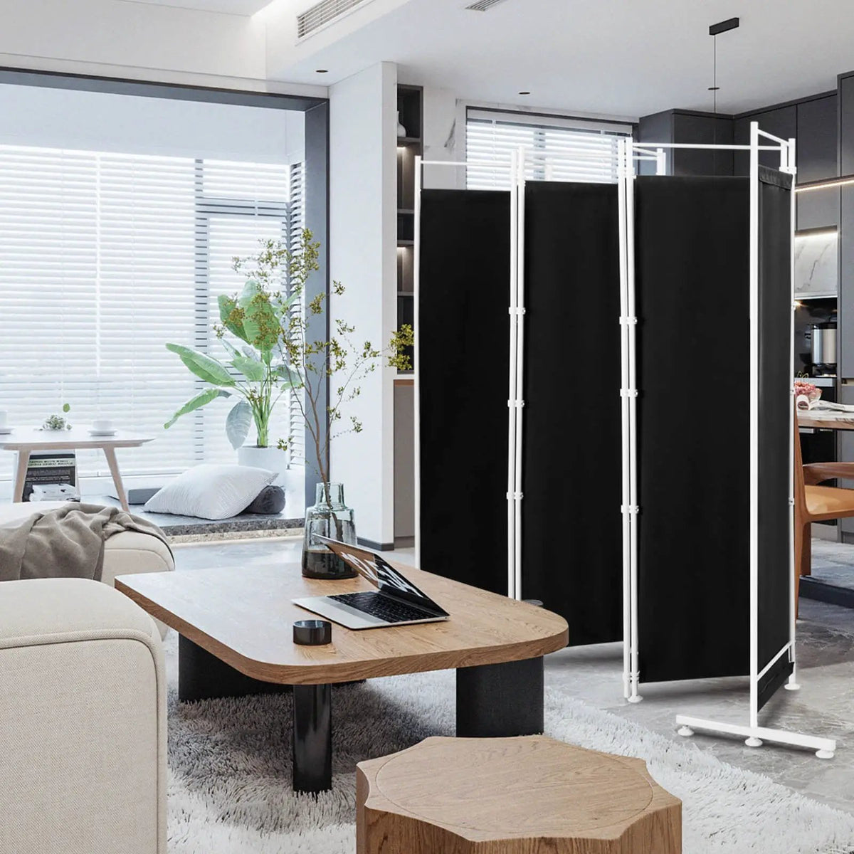 6-Panel Room Divider Folding Privacy Screen by DirectDeals