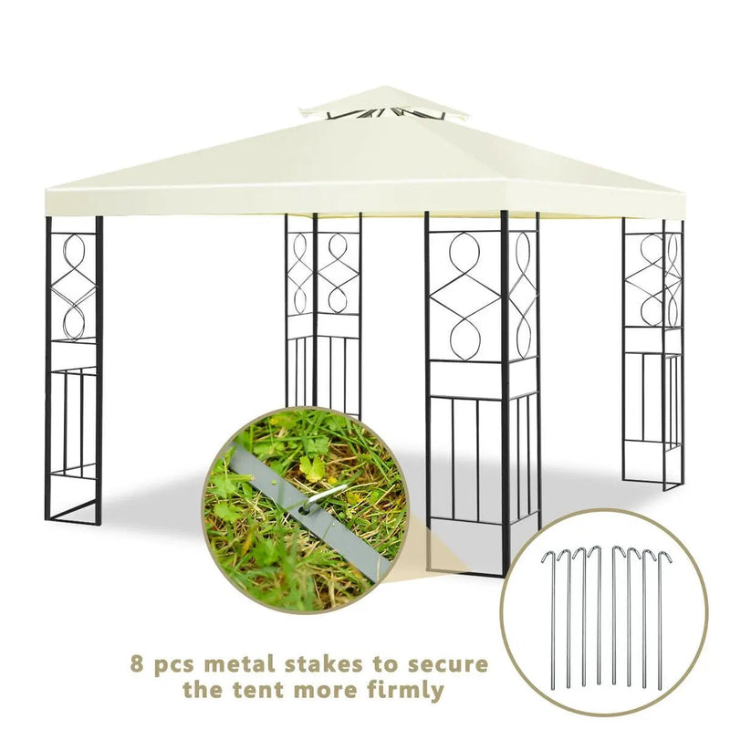 2 Tiers 10 x 10 Feet Patio Gazebo Canopy Tent by DirectDeals