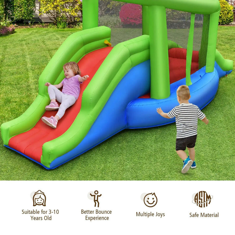 Inflatable Dual Slide Basketball Game Bounce House Without Blower by DirectDeals