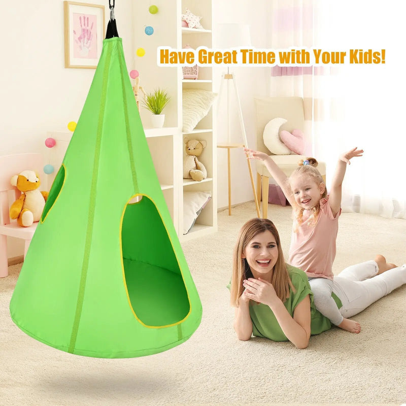 40 Inch Kids Nest Swing Chair Hanging Hammock Seat for Indoor Outdoor by DirectDeals