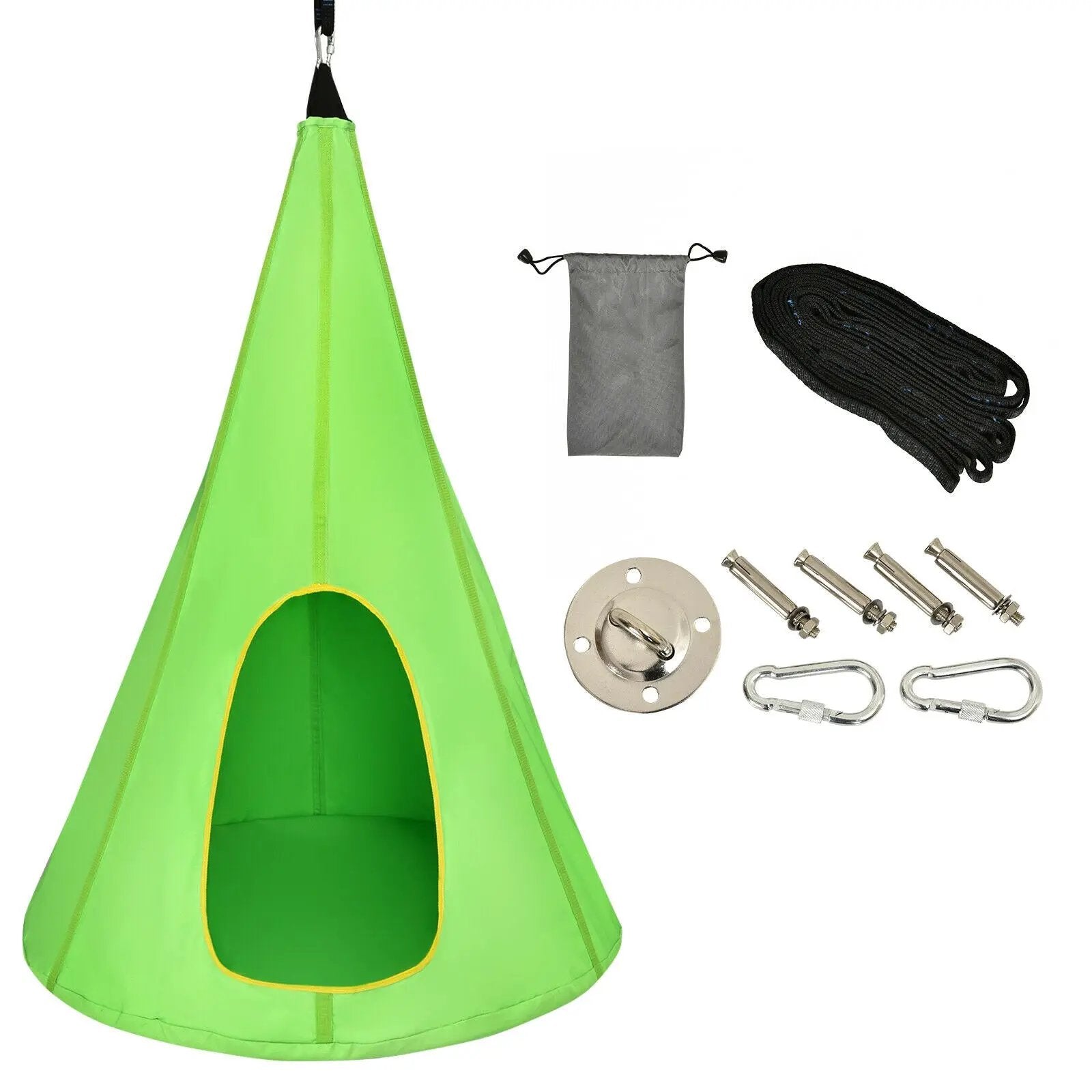 32 Inch Kids Nest Swing Chair Hanging Hammock Seat for Indoor Outdoor by DirectDeals