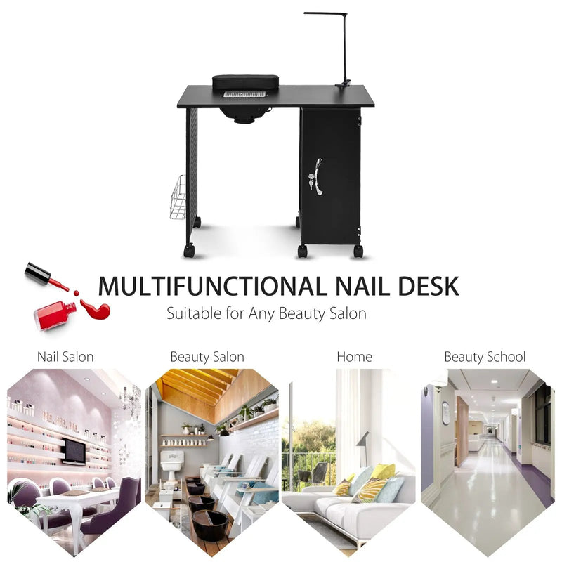 Deluxe Salon Steel Frame Manicure Table by DirectDeals