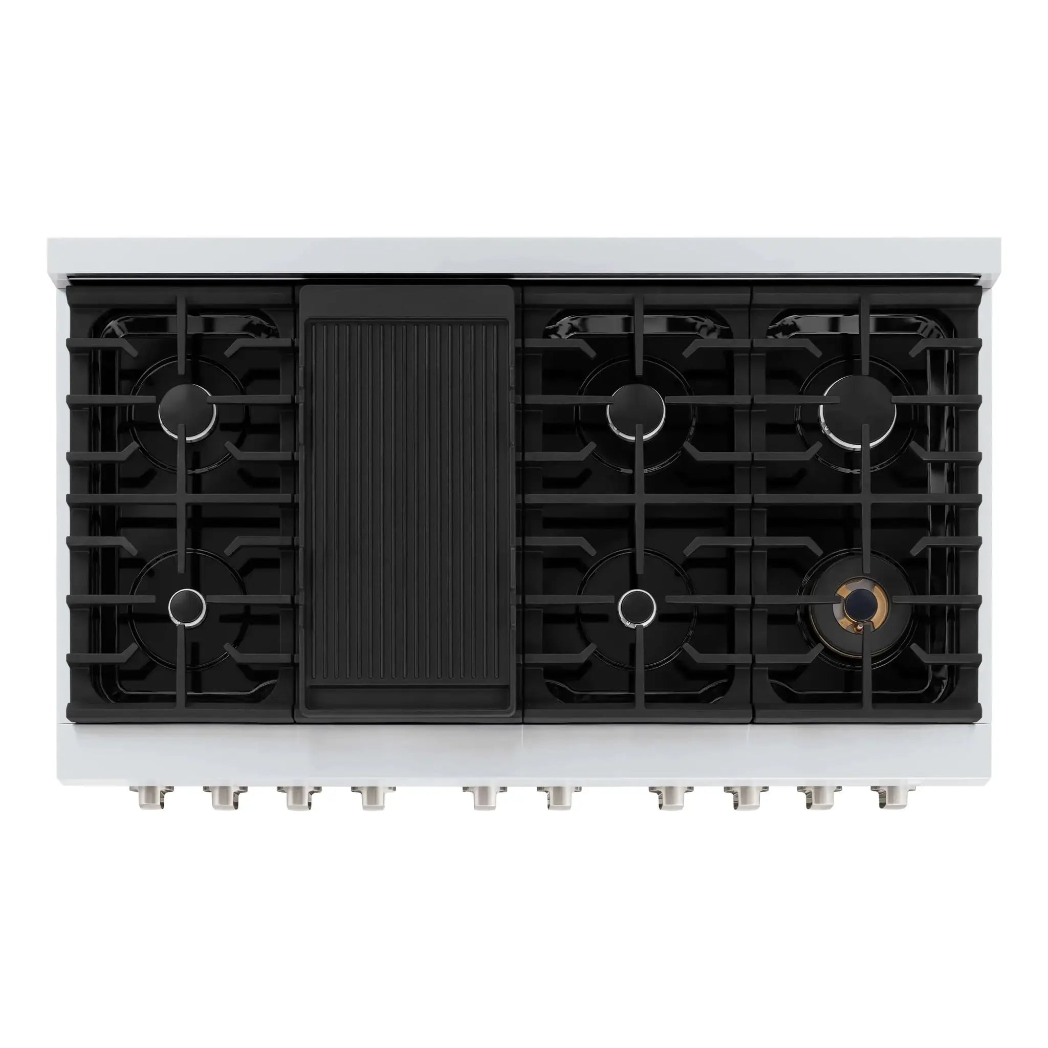 ZLINE 48"Paramount Dual Fuel Range Stainless Steel, Black Matte, SDR-BLM-48 by Farmhouse Kitchen and Bath