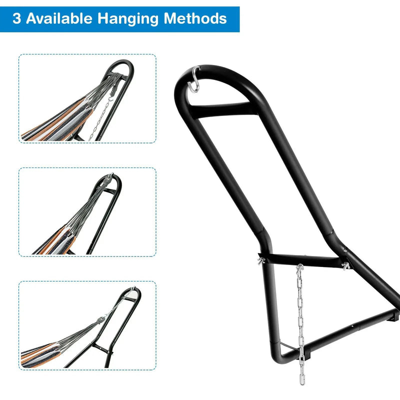 Hammock Stand Heavy Duty Steel Frame with Adjustable Chains by DirectDeals