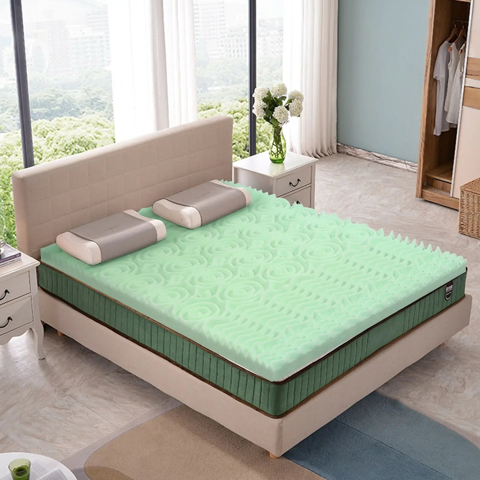 3 Inch Comfortable Mattress Topper Cooling Air Foam by DirectDeals