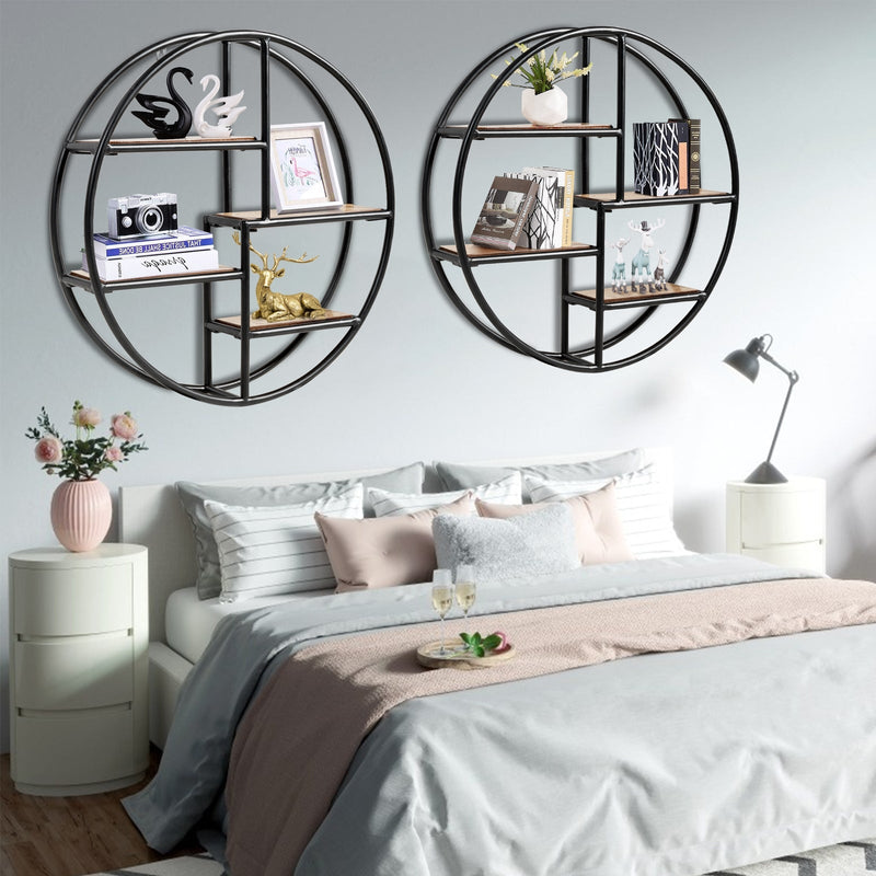 Hanging Storage Shelf Circular Wall-Mounted 4-Tier Rack by DirectDeals