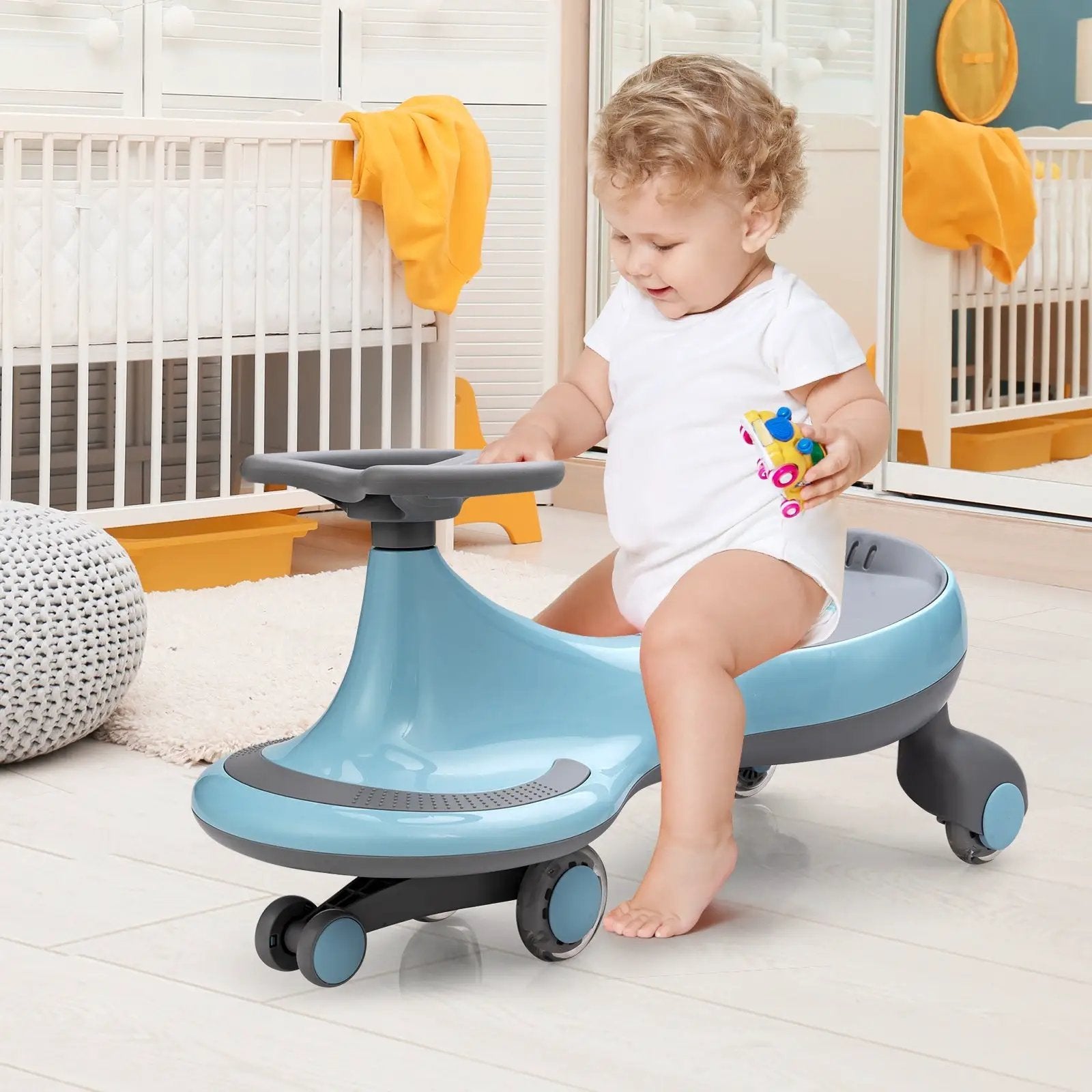 Wiggle Car Ride-on Toy with Flashing Wheels by DirectDeals