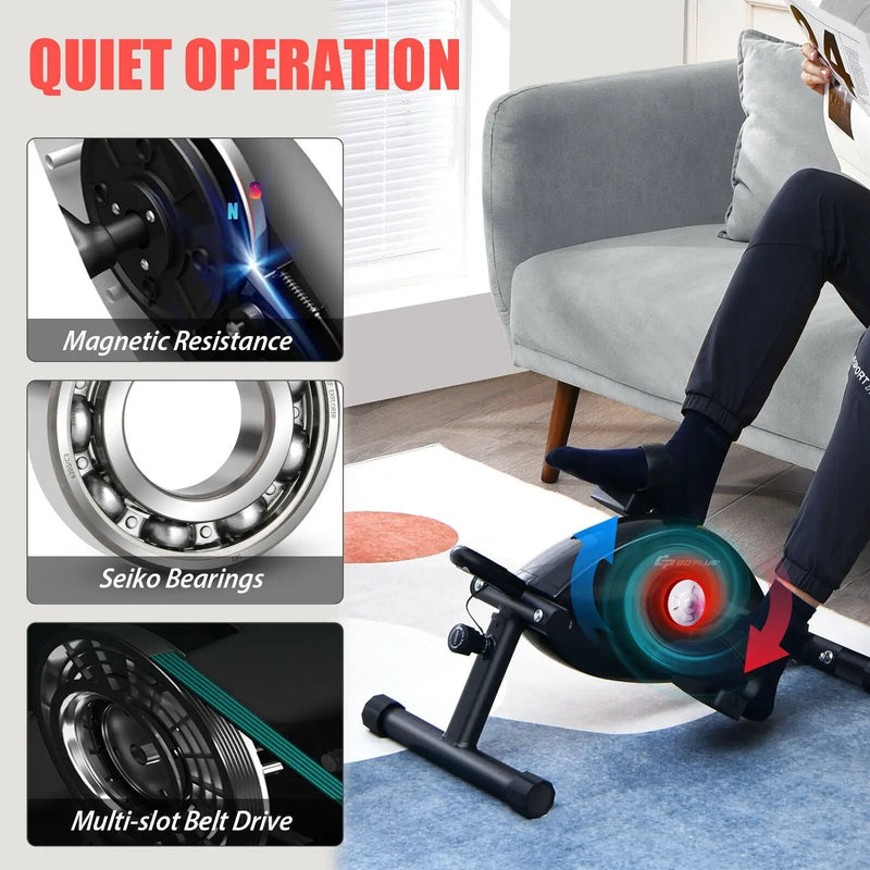 Portable Under Desk Bike Pedal Exerciser with Adjustable Magnetic Resistance by DirectDeals