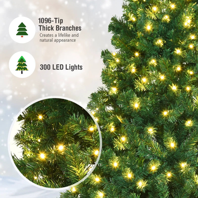 7 Feet PVC Artificial Christmas Tree with LED Lights by DirectDeals