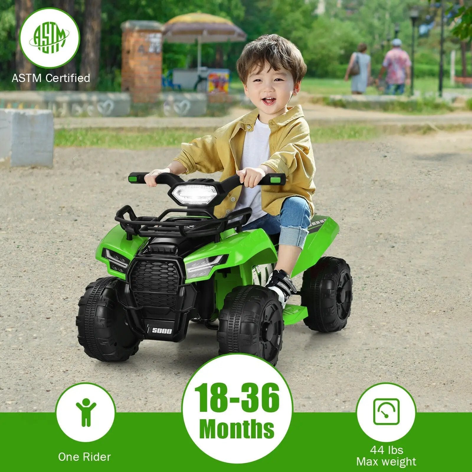 6V Kids ATV Quad Electric Ride On Car with LED Light and MP3 by DirectDeals