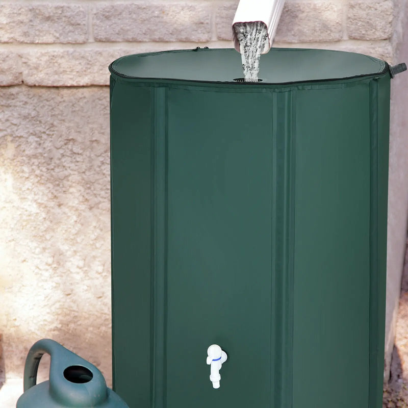 100 Gallon Portable Rain Barrel Water Collector Tank with Spigot Filter by DirectDeals