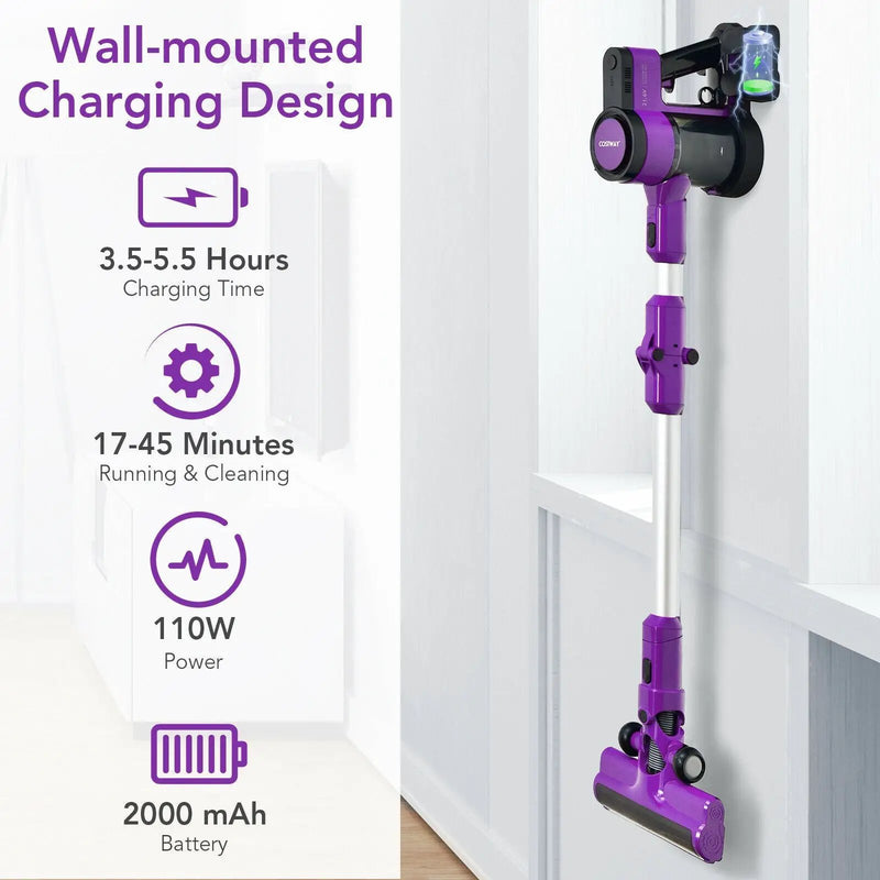 3-in-1 Handheld Cordless Stick Vacuum Cleaner with 6-cell Lithium Battery by DirectDeals