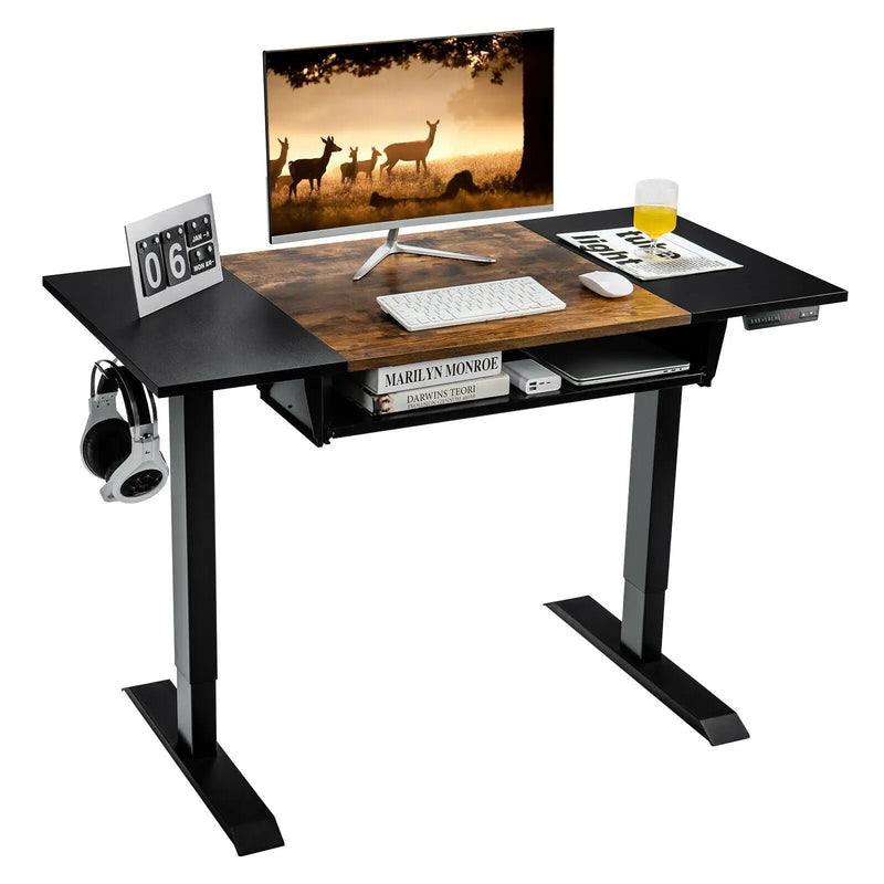 48 Inch Electric Sit to Stand Desk with Keyboard Tray by DirectDeals