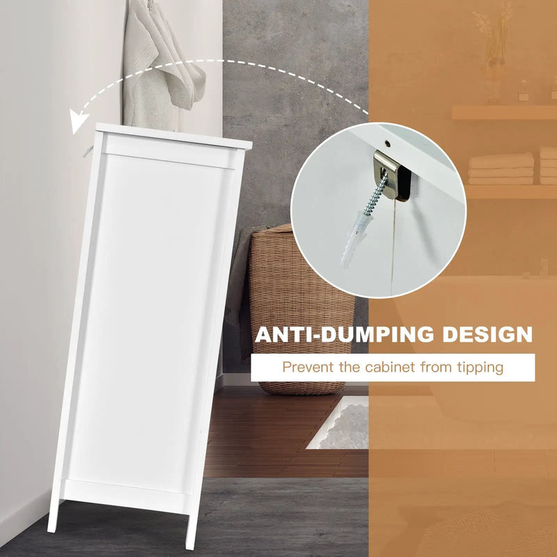 2-Door Bathroom Floor Storage Cabinet Space Saver Organizer by DirectDeals