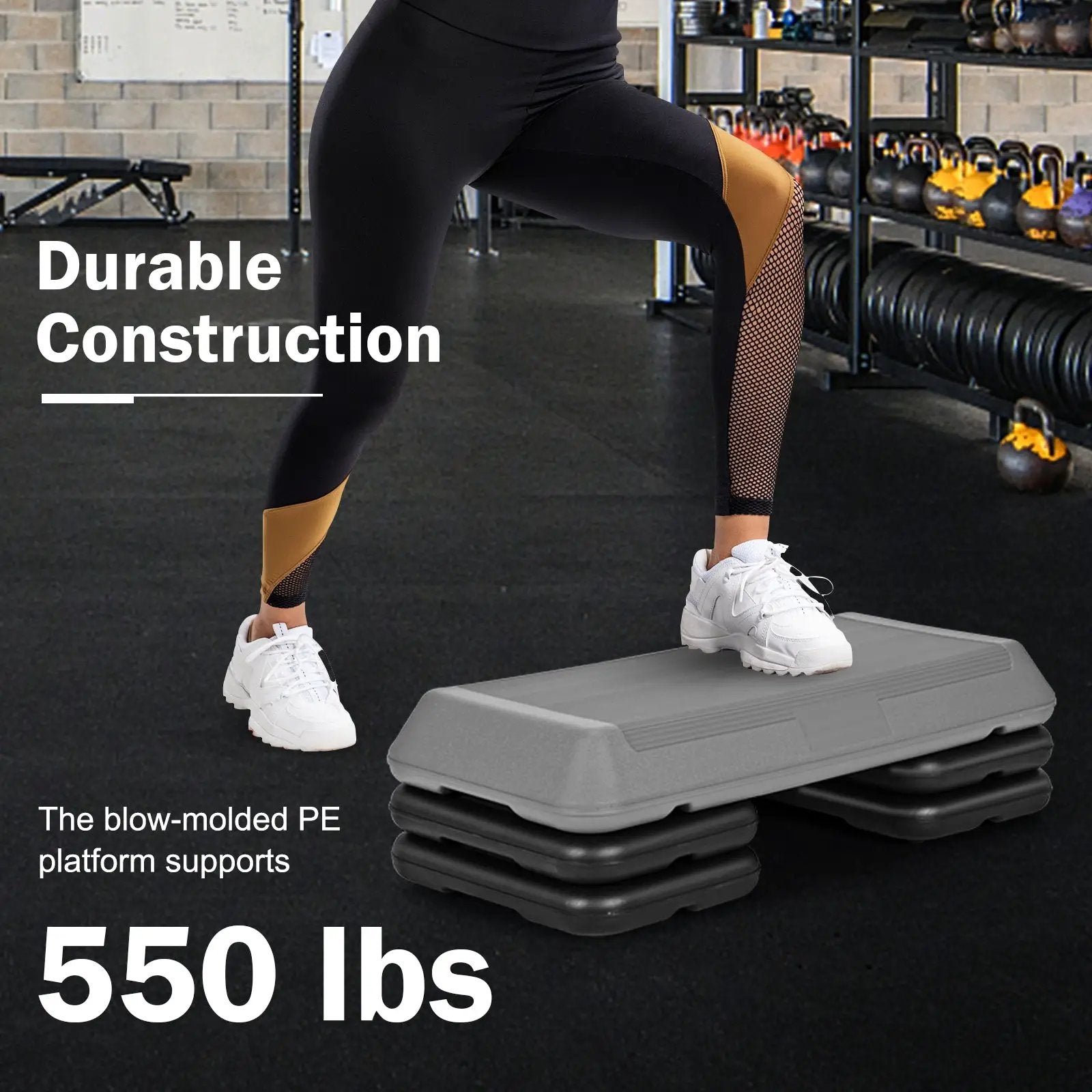 29 Inch Adjustable Workout Fitness Aerobic Stepper Exercise Platform by DirectDeals