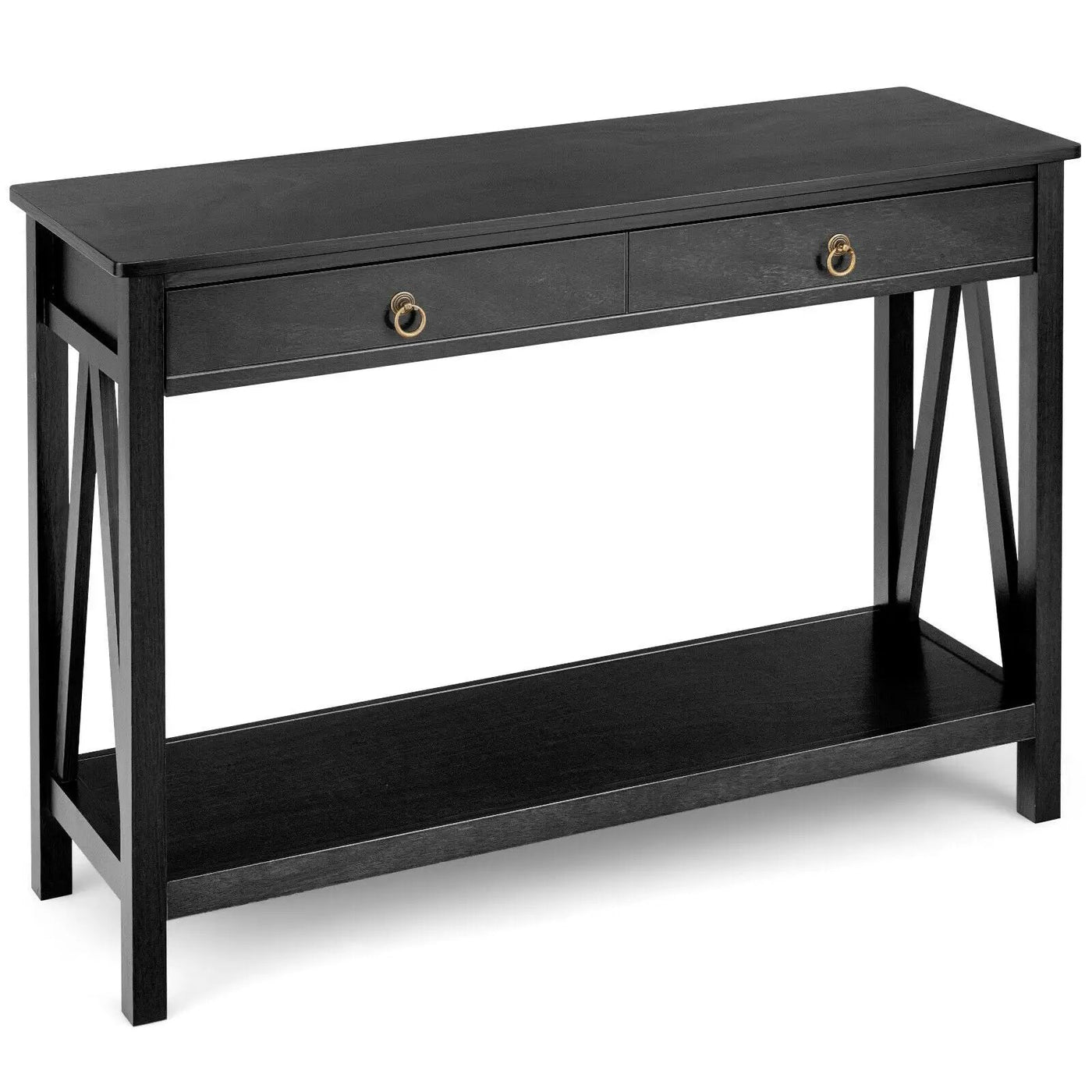Console Table with Drawer Storage Shelf for Entryway Hallway by DirectDeals